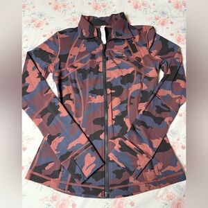 Lululemon Define Jacket Size‎ 6 Heritage 365 Camo Smokey Red Luon Zip Up
